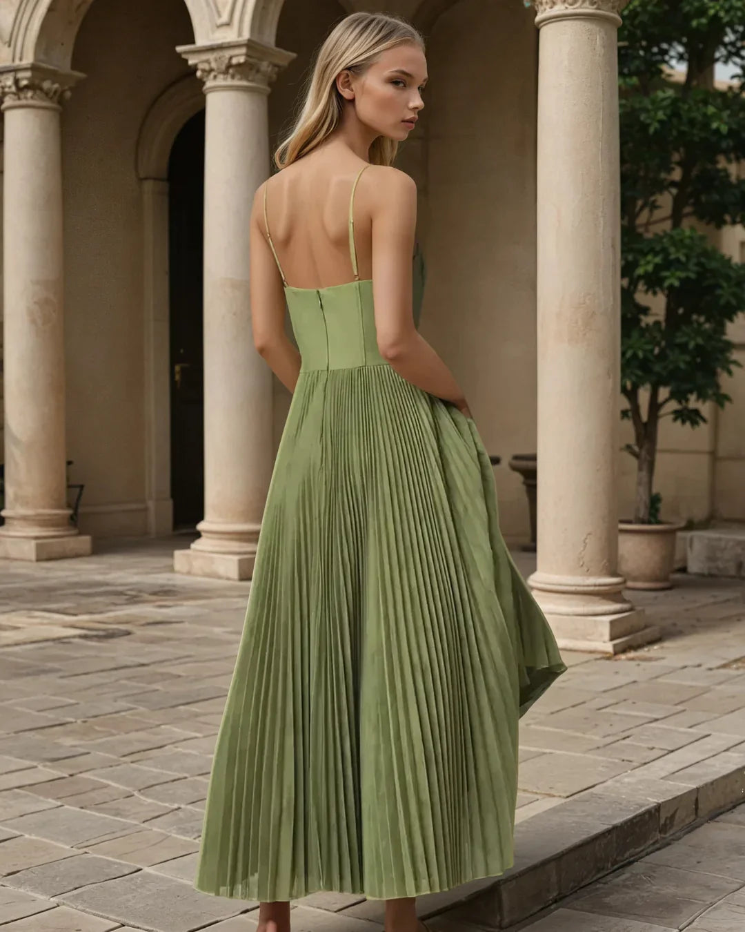 Vestido Olivia – Elegancia Moderna Con Espalda Descubierta