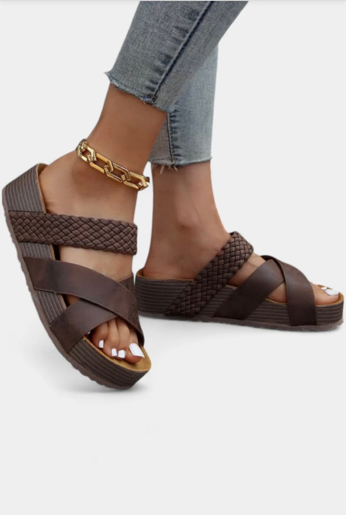 Serena | Sandalias trenzadas de altura