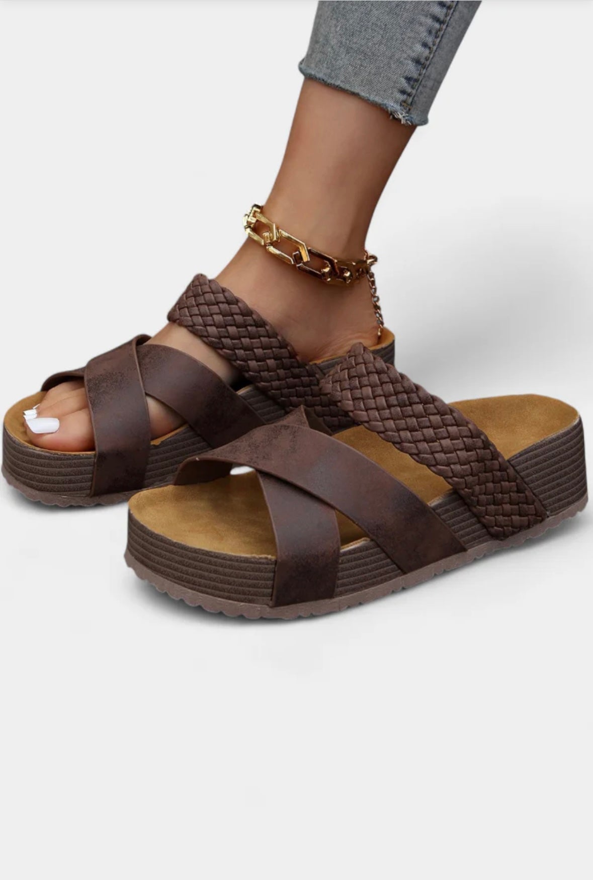 Serena | Sandalias trenzadas de altura