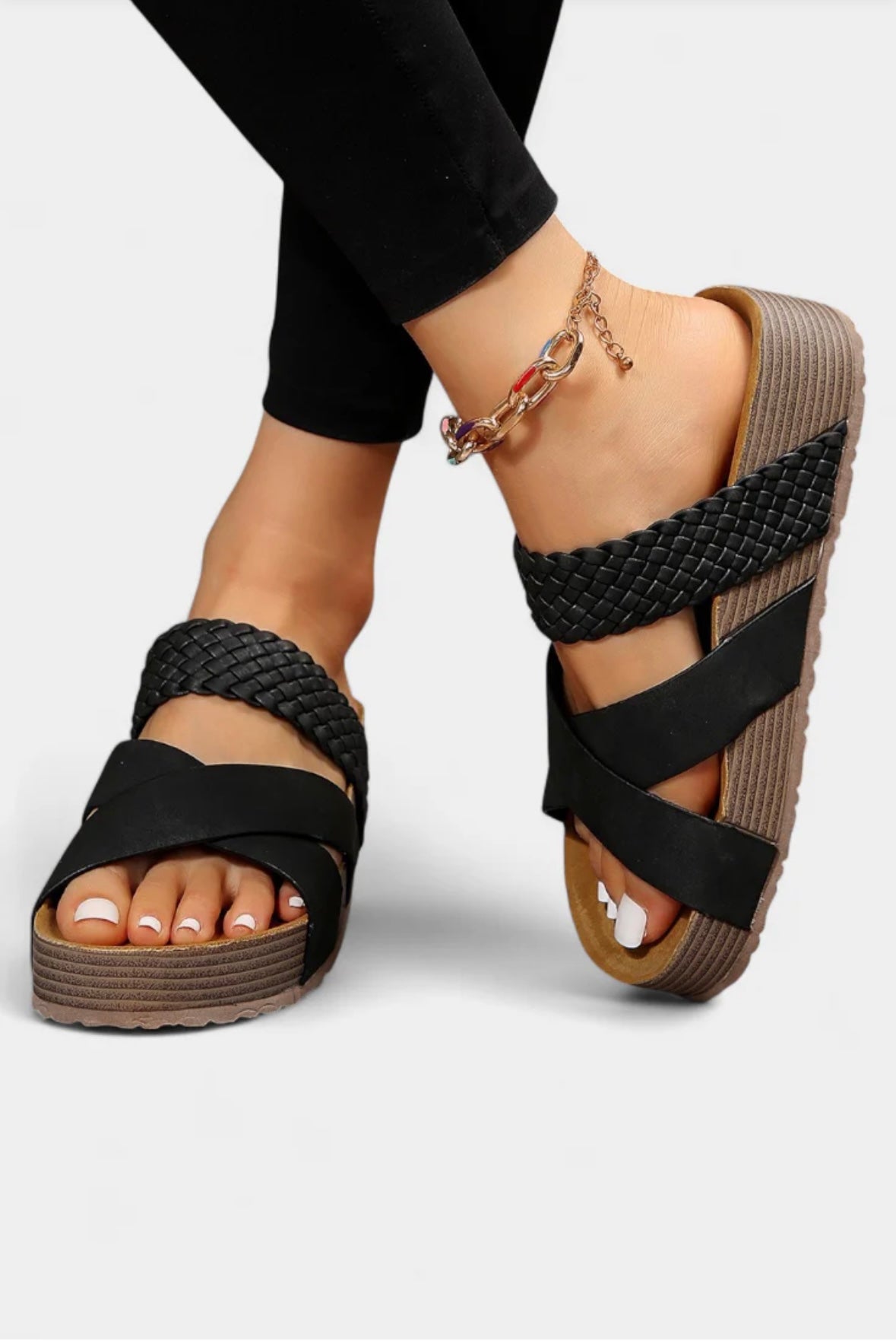 Serena | Sandalias trenzadas de altura
