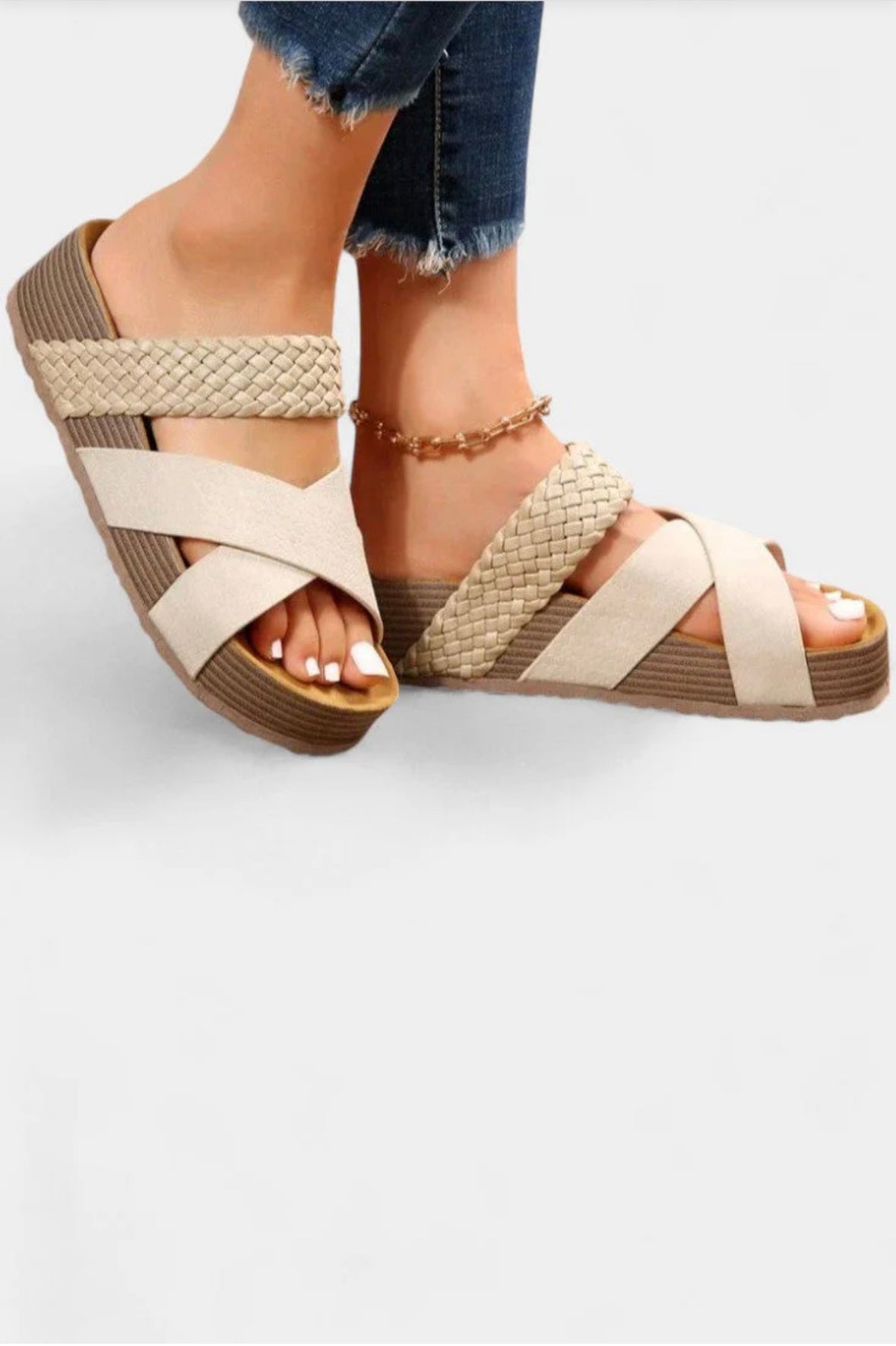Serena | Sandalias trenzadas de altura