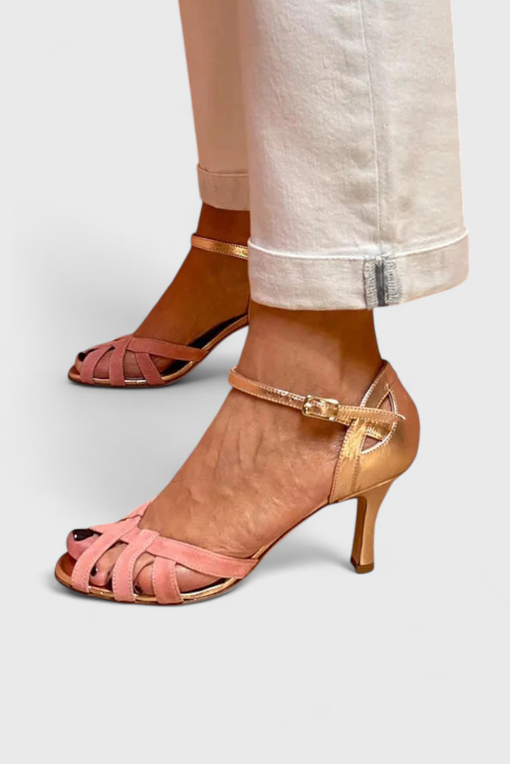 Hera Tacones Rosados – Elegancia y Plantilla Acolchada