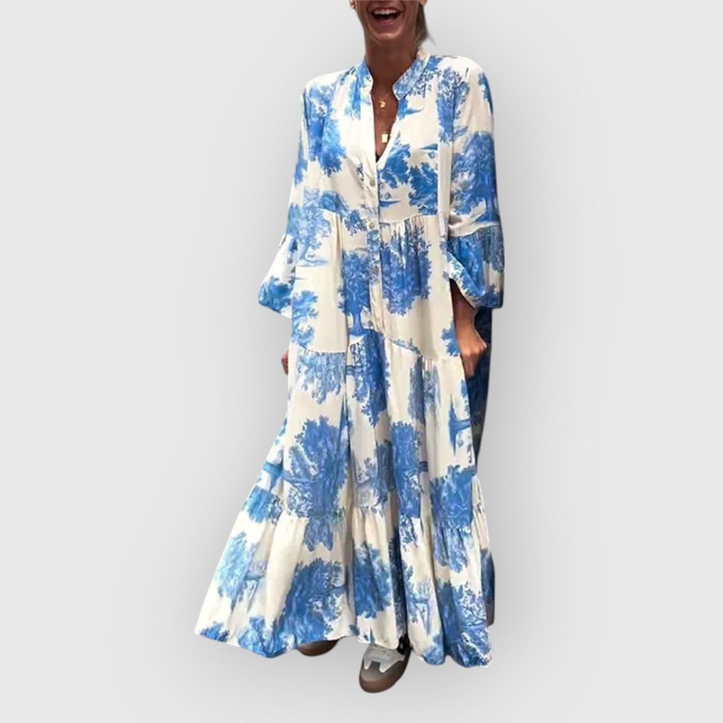 Mirone™ | Vestido largo con estampado floral