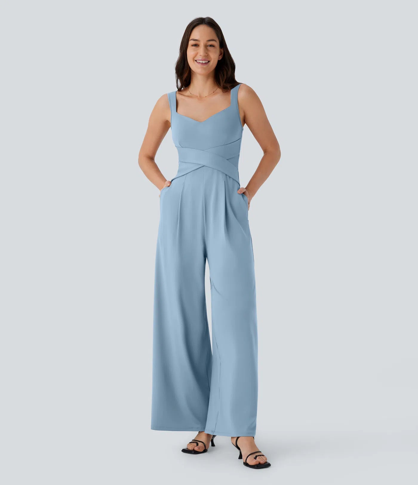 Julia | Mono casual con espalda descubierta y bolsillos laterales