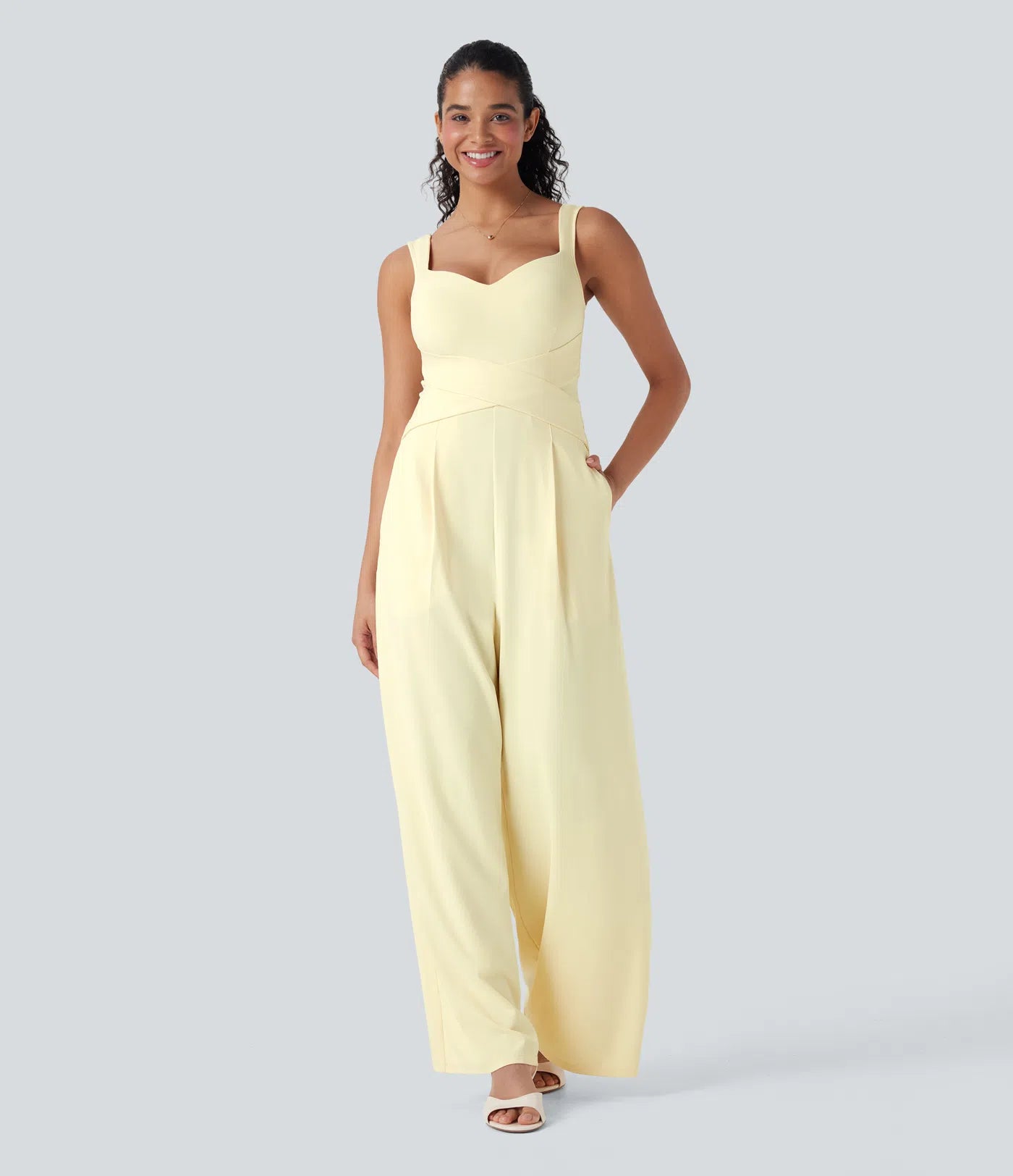 Julia | Mono casual con espalda descubierta y bolsillos laterales