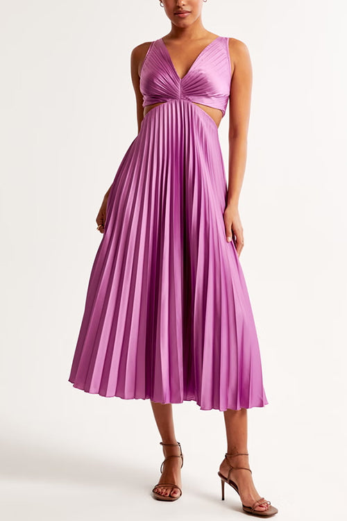 Elisa | Elegante vestido largo plisado