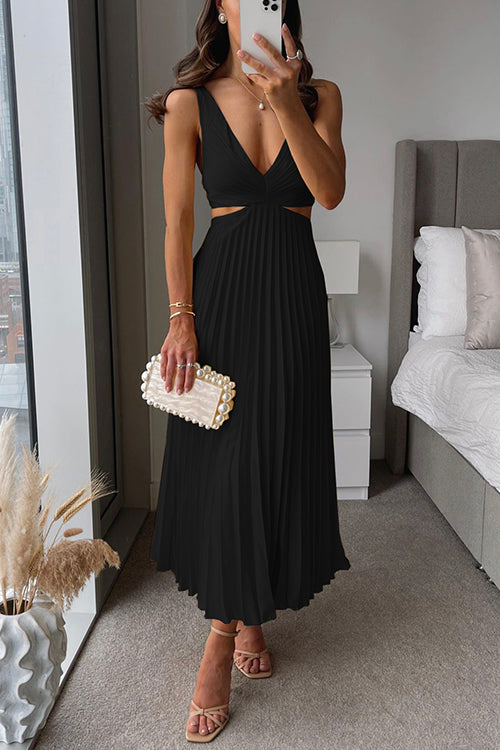 Elisa | Elegante vestido largo plisado