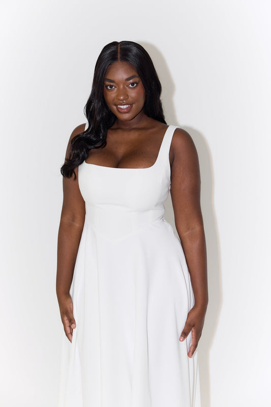 Amelia™ | Vestido Corte Elegante con Escote Cuadrado