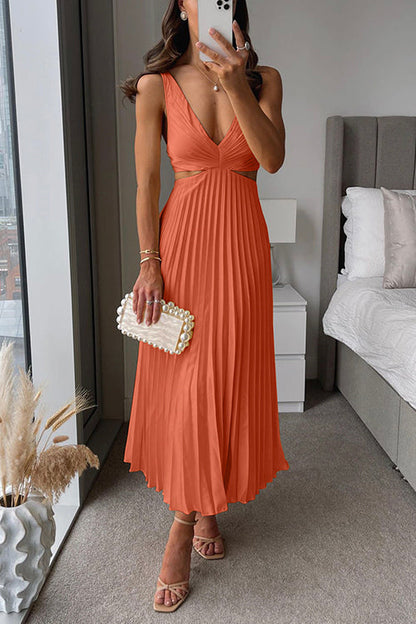 Elisa | Elegante vestido largo plisado