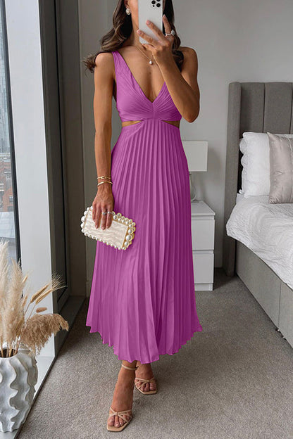 Elisa | Elegante vestido largo plisado