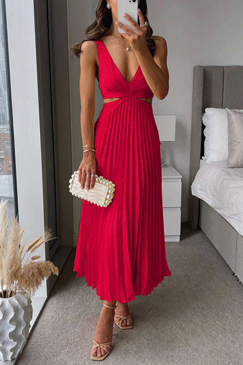 Elisa | Elegante vestido largo plisado