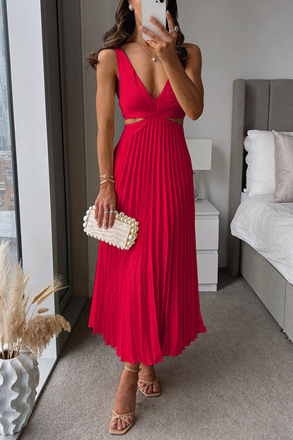 Elisa | Elegante vestido largo plisado