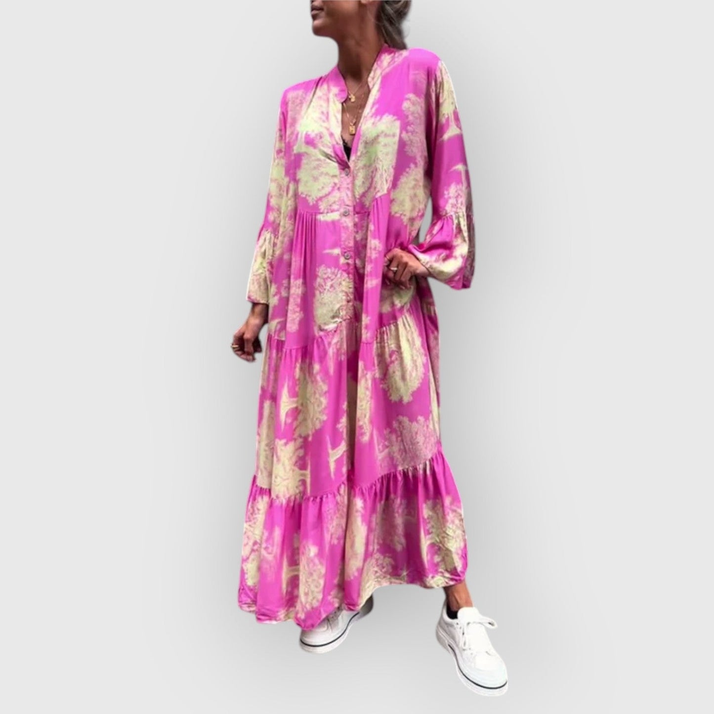 Mirone™ | Vestido largo con estampado floral