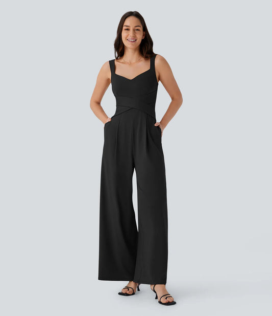Julia | Mono casual con espalda descubierta y bolsillos laterales
