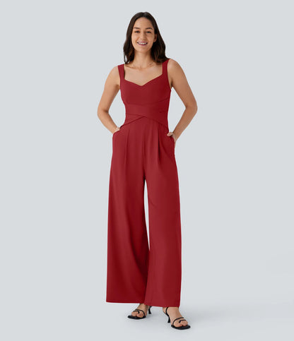 Julia | Mono casual con espalda descubierta y bolsillos laterales